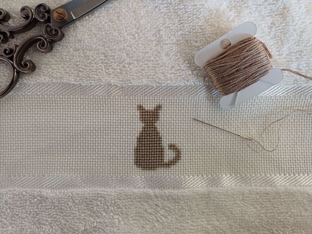 Kreuzstichvorlage Katzensilhouetten,Sampler mit zehn Katzen als PDF und PNG - Bild 9