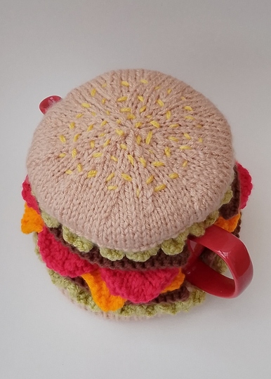TeaCosyFolk's Cheeseburger Tea Cosy Knitting Pattern