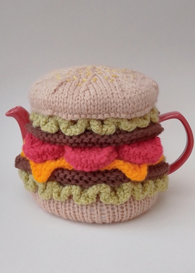 TeaCosyFolk's Cheeseburger Tea Cosy Knitting Pattern
