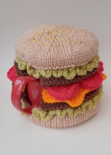 TeaCosyFolk's Cheeseburger Tea Cosy Knitting Pattern