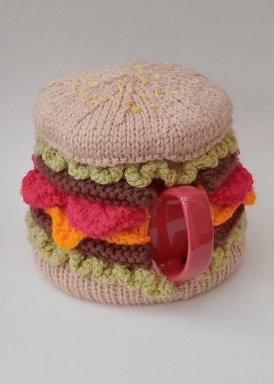 TeaCosyFolk's Cheeseburger Tea Cosy Knitting Pattern