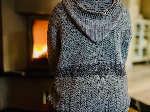 Häkelanleitung "Mein Winterröschen" Cardigan, Kapuzenjacke
