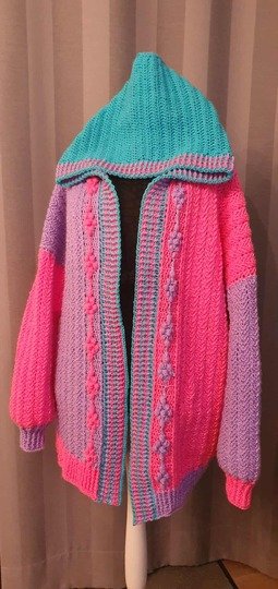 Häkelanleitung "Mein Winterröschen" Cardigan, Kapuzenjacke