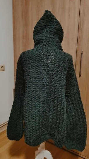 Häkelanleitung "Mein Winterröschen" Cardigan, Kapuzenjacke