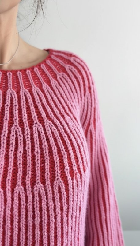 TwinTone Brioche Sweater, Knitting Pattern PDF - Image 6