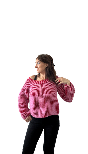 Pullover „TwinTone Brioche Sweater“, Strickanleitung PDF