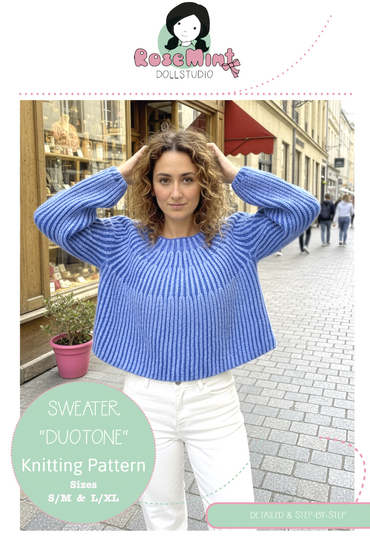 Pullover „TwinTone Brioche Sweater“, Strickanleitung PDF
