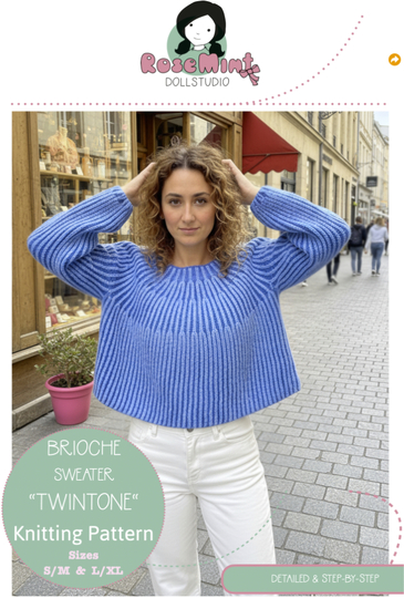 Pullover „TwinTone Brioche Sweater“, Strickanleitung PDF