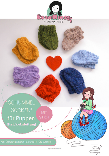 Puppensocken „Schummelsocken“, Strickanleitung PDF