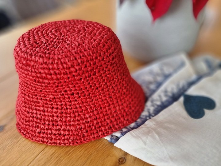 H4 Häkelanleitung Raffia Panamahut (PDF), Sommerhut, Anpassbare Größe