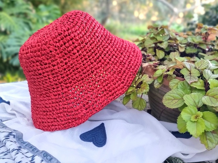 H4 Häkelanleitung Raffia Panamahut (PDF), Sommerhut, Anpassbare Größe