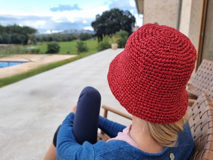 H4 Raffia Bucket Hat Crochet Pattern PDF, Summer Hat, Adjustable Size