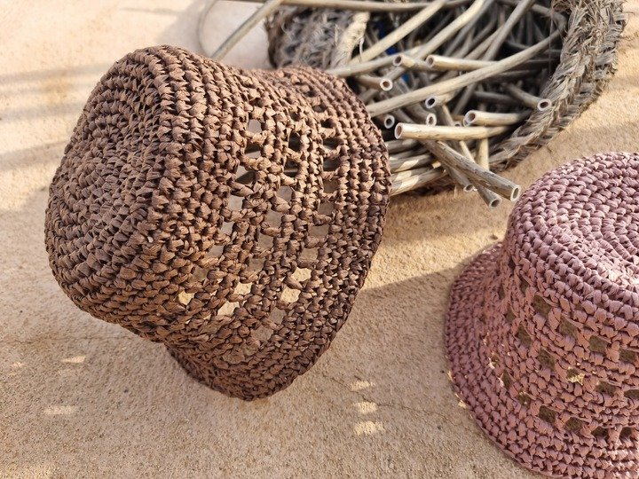 H5 Häkelanleitung Raffia Panamahut (PDF), Sommerhut, Anpassbare Größe