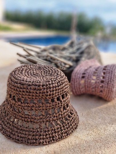 H5 Häkelanleitung Raffia Panamahut (PDF), Sommerhut, Anpassbare Größe