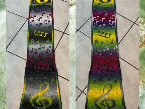 Strickanleitung Schal "Melodie" – Double-Face Technik (beidseitig tragbar)