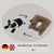 Bär Panda Nackenhörnchen/Rolle – wandelbares Reisekissen aus Sweat