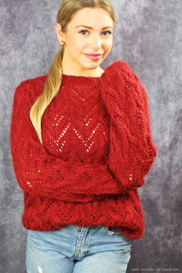 Knitting Pattern for Lace Sweater | Knit Sweater MerinoSuperKid #1