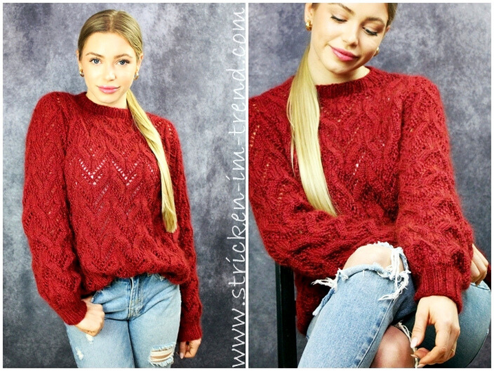 Knitting Pattern for Lace Sweater | Knit Sweater MerinoSuperKid #1