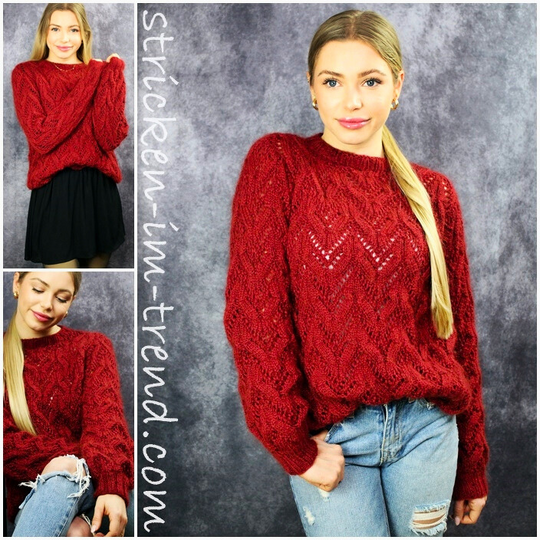 Knitting Pattern for Lace Sweater | Knit Sweater MerinoSuperKid #1