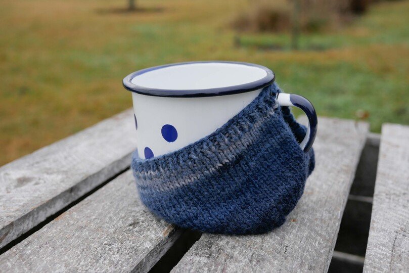 Gestrickter Becherwärmer / Tassenwärmer