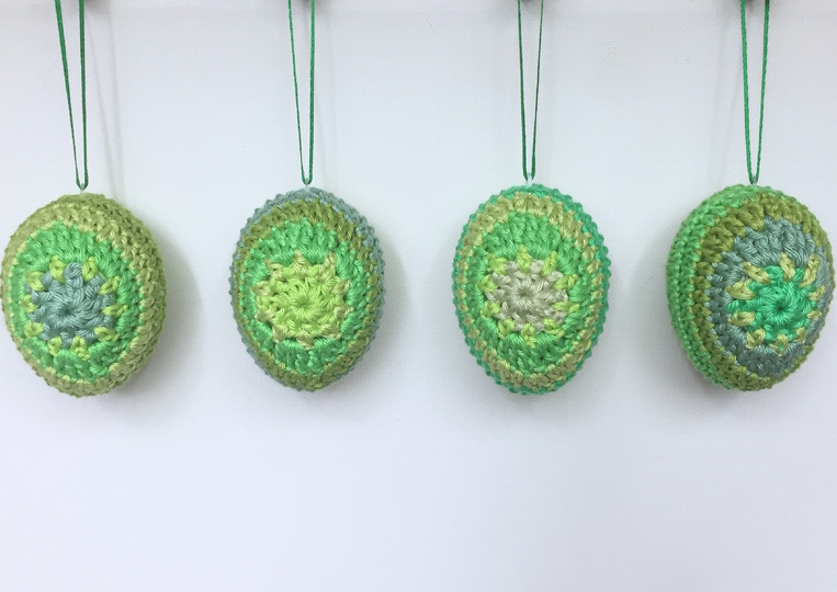 Häkelanleitung Ostereier "Ester", Boho-Look zu Ostern, Osterdeko gehäkelt