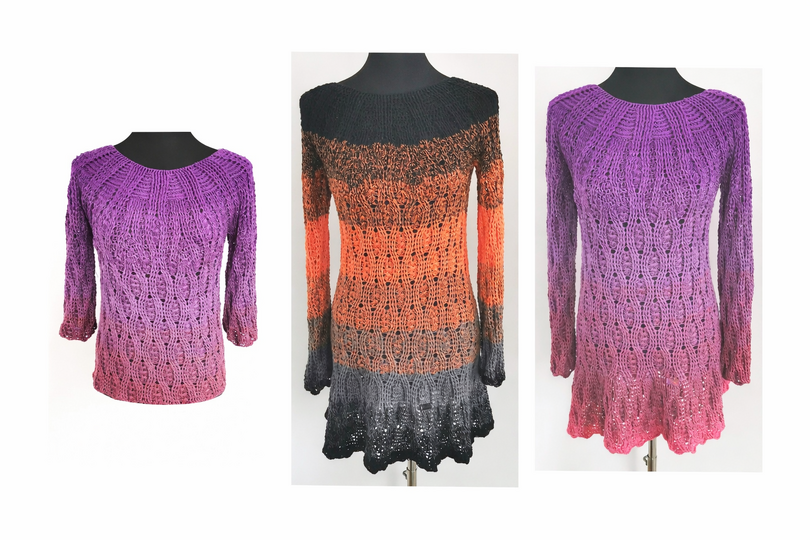 Pullover/Kleid Danesta, Häkelanleitung