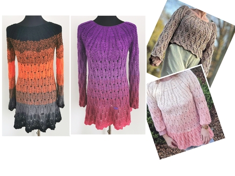 Pullover/Kleid Danesta, Häkelanleitung