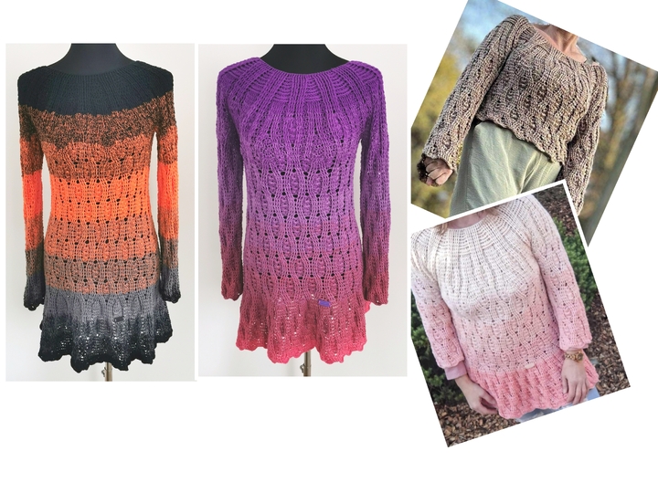 Pullover/Kleid Danesta, Häkelanleitung