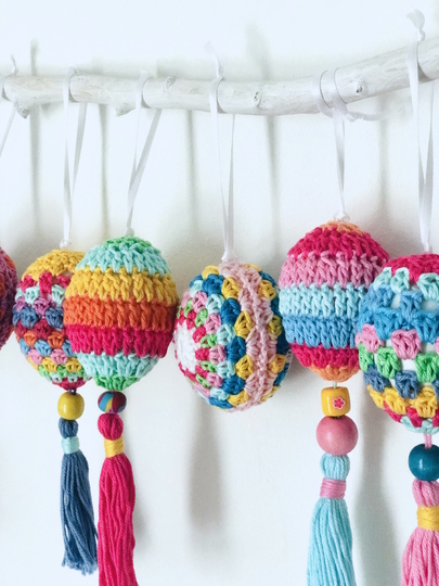 Crochet pattern package Easter Eggs, Easter Decoration, 5 patterns PDF Zip