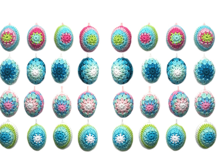 Crochet pattern package Easter Eggs, Easter Decoration, 5 patterns PDF Zip