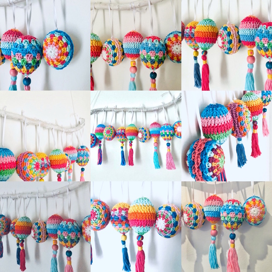 Crochet pattern package Easter Eggs, Easter Decoration, 5 patterns PDF Zip