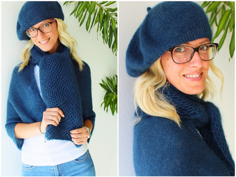 Knitting Pattern for Short Cape, Scarf & Beanie | SET KidSeta #1