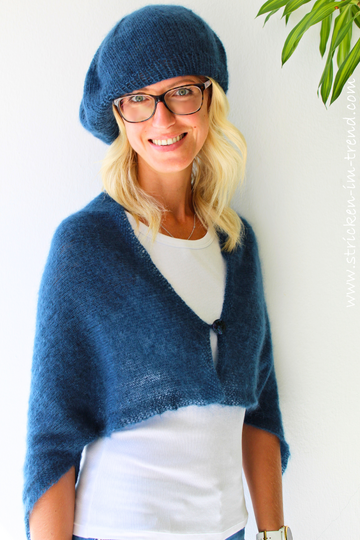 Knitting Pattern for Short Cape, Scarf & Beanie | SET KidSeta #1