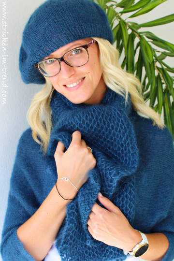 Knitting Pattern for Short Cape, Scarf & Beanie | SET KidSeta #4