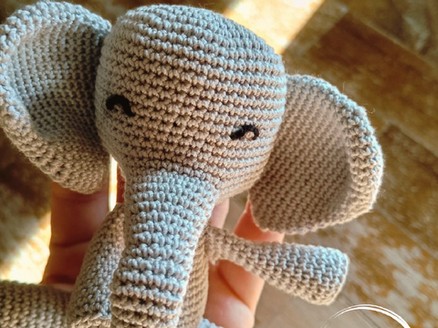 Crochet pattern amigurumi Tiny Trunk Elephant