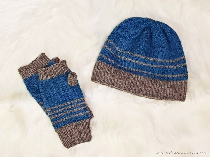 Knitting Pattern Triangle Shawl, Hat & Wrist Warmers | SET Cashmere-Yak #1