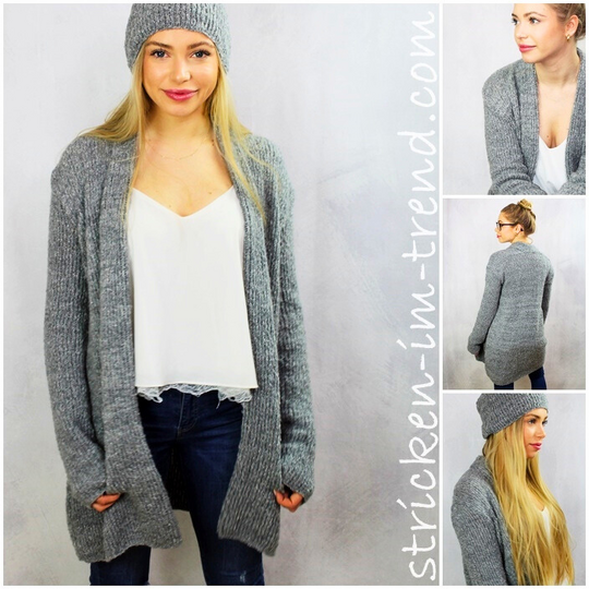 Strickanleitung für Strickweste & BONUS Mütze | Cardigan KARUSO #2