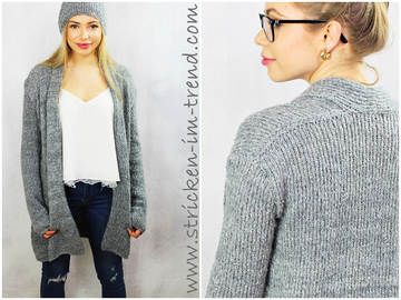 Strickanleitung für Strickweste & BONUS Mütze | Cardigan KARUSO #2