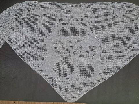 Anleitung Motivtuch Pinguin häkeln