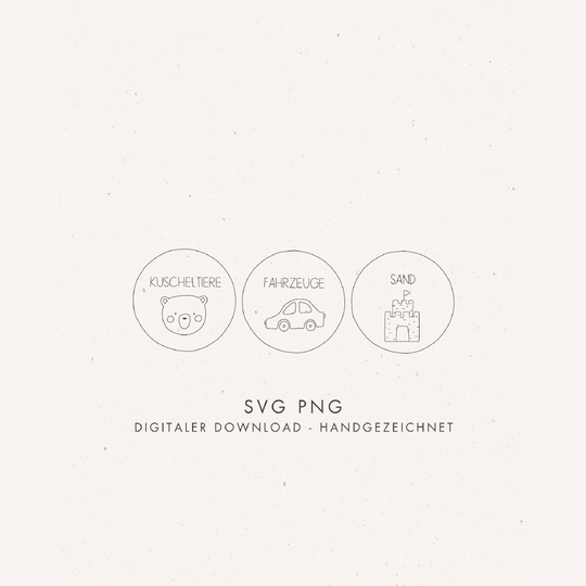 Plotter- und Laserdatei "ORDNUNG SPIELSACHEN" SVG PNG