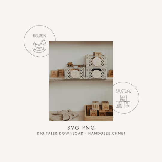 Plotter- und Laserdatei "ORDNUNG SPIELSACHEN" SVG PNG