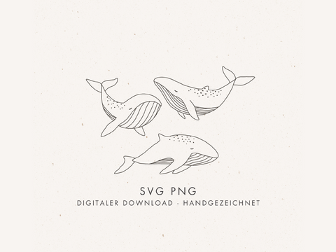 Plotter- und Laserdatei "WAL" - liebevoll gestaltete Zeichnung