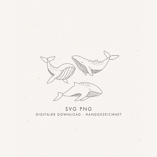 Plotter- und Laserdatei "WAL" - liebevoll gestaltete Zeichnung