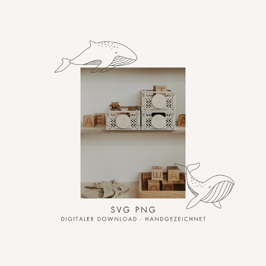 Plotter- und Laserdatei "WAL" - liebevoll gestaltete Zeichnung