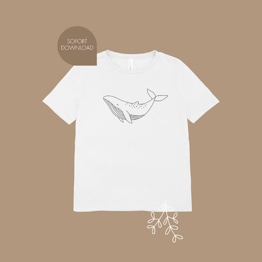 Plotter- und Laserdatei "WAL" - liebevoll gestaltete Zeichnung