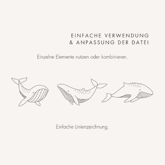 Plotter- und Laserdatei "WAL" - liebevoll gestaltete Zeichnung