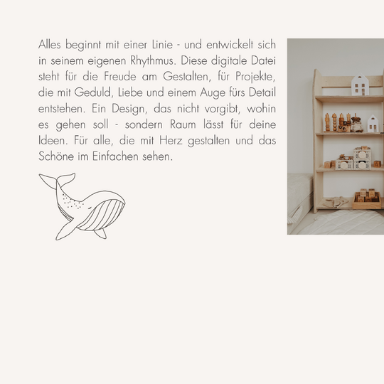 Plotter- und Laserdatei "WAL" - liebevoll gestaltete Zeichnung