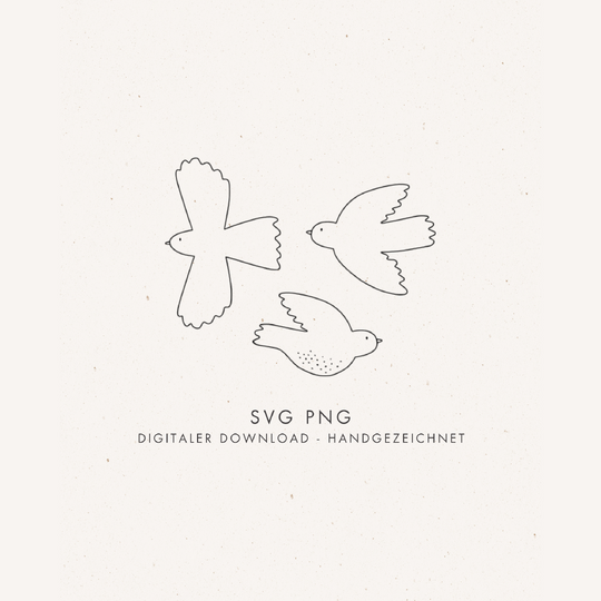 Plotter- und Laserdatei "BIRDS" - liebevoll gestaltete Zeichnung