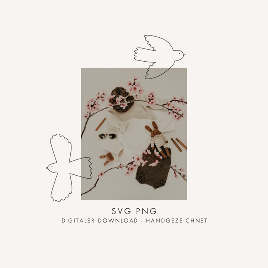 Plotter- und Laserdatei "BIRDS" - liebevoll gestaltete Zeichnung