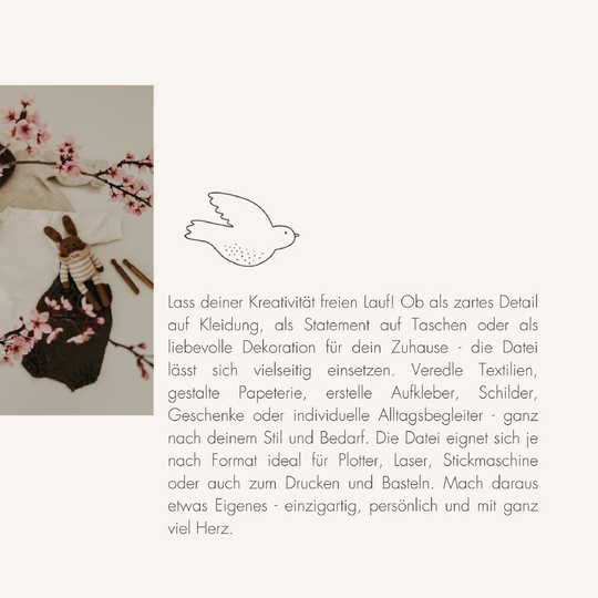 Plotter- und Laserdatei "BIRDS" - liebevoll gestaltete Zeichnung